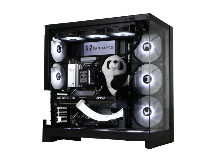 The King Panda gaming PC by PandaPCs — RTX 5070 Ti and Ryzen 7 7800X3D flagship build