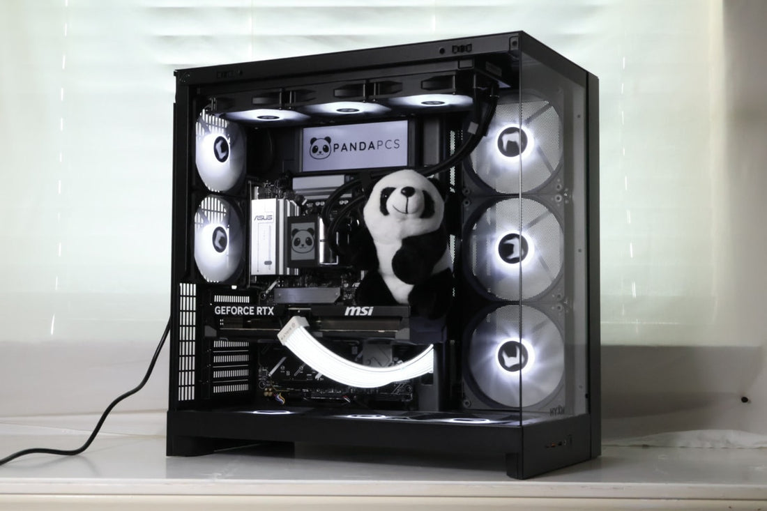 The King Panda gaming PC by PandaPCs — RTX 5070 Ti and Ryzen 7 7800X3D flagship build