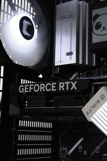The King Panda gaming PC close-up of the 7 inch customizable AIO screen