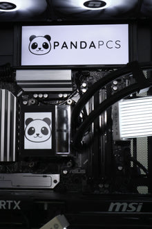 The King Panda gaming PC rear panel and 750W power supply